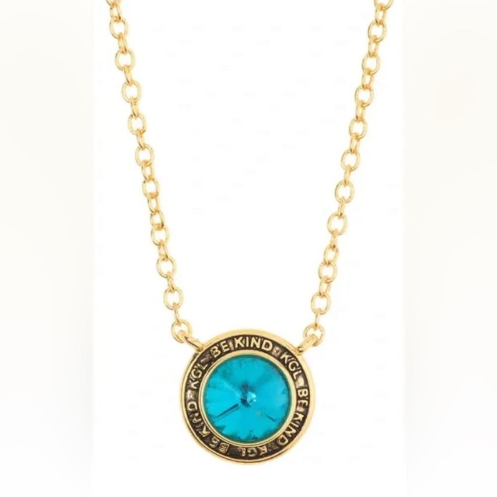 Kurt Geiger Be Kind Crystal Pendant Necklace